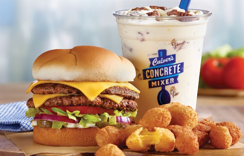 <p>Culver's hamburger and concrete picture</p>