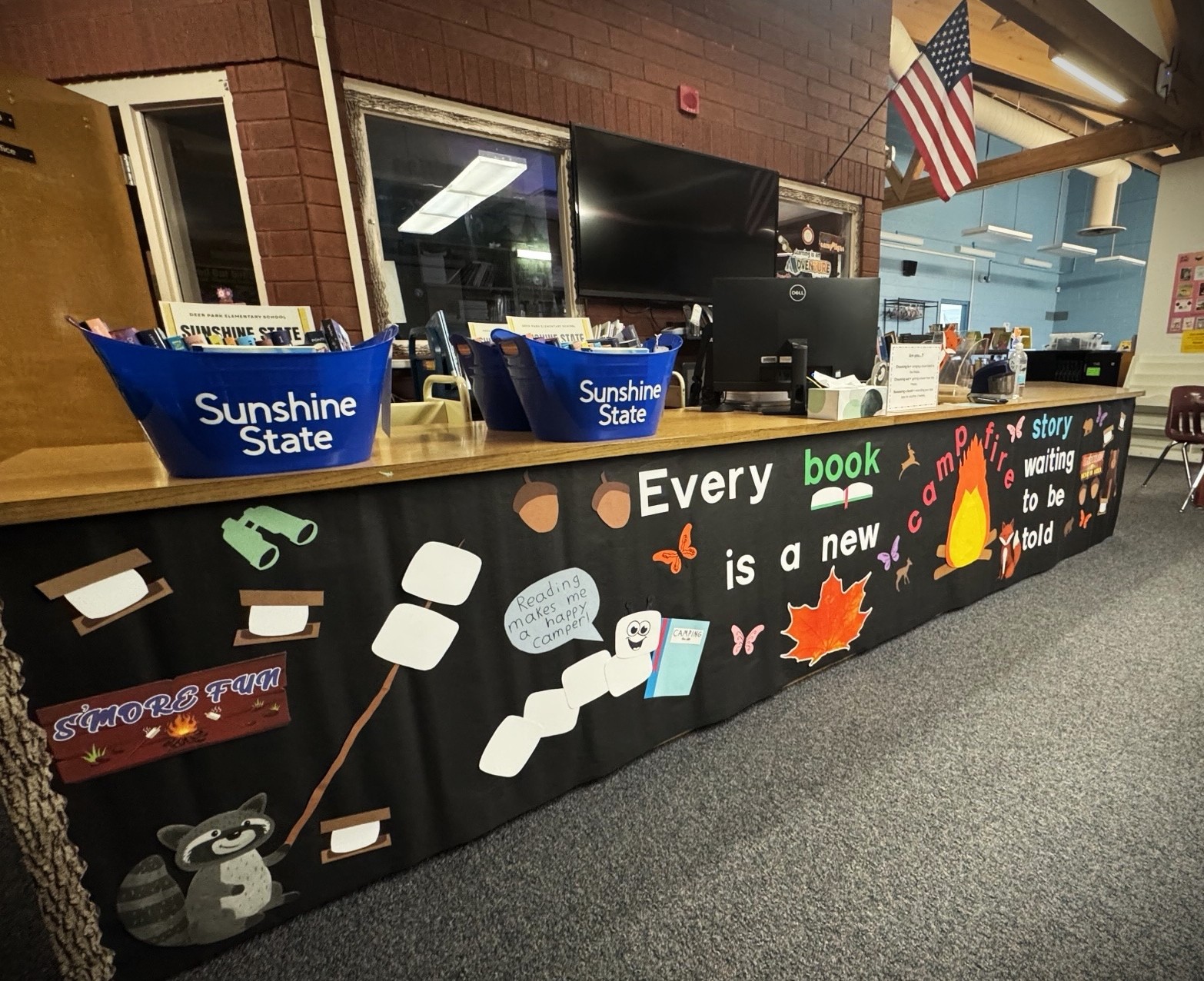media center desk - 