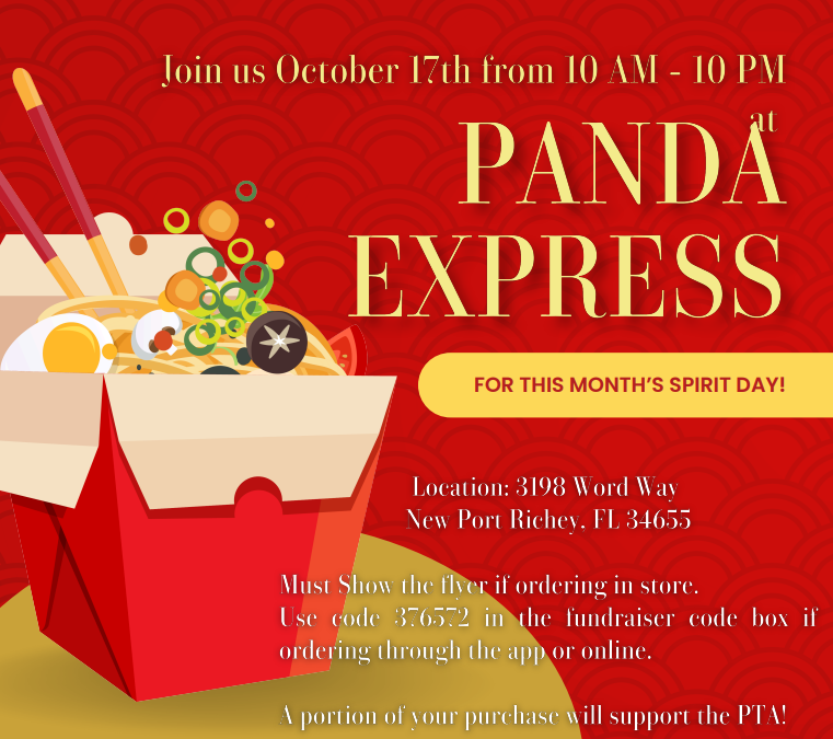 Panda Express Spirit Night – October 17th