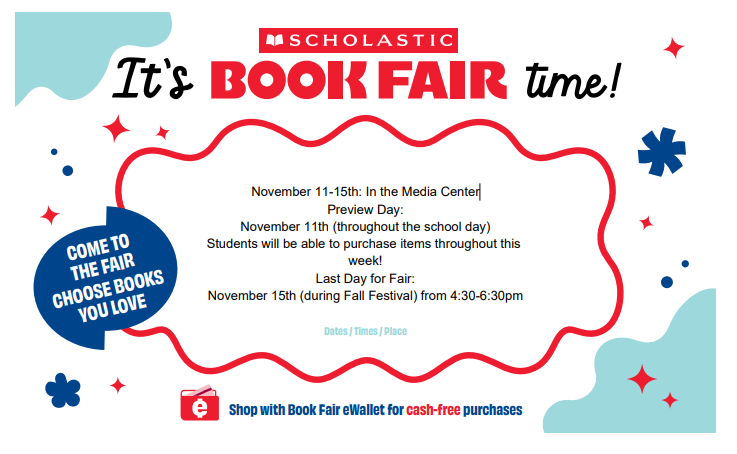 2024-25 Scholastic Book Fair: November 11-15th!